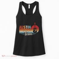 Retro Austin Texas Guitar Music Women's Tank Top thumb 0