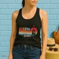 Retro Austin Texas Guitar Music Women's Tank Top thumb 2