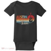 Retro Austin Texas Guitar Music Baby Bodysuit thumb 0