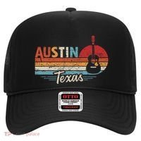 Retro Austin Texas Guitar Music Hat thumb 0