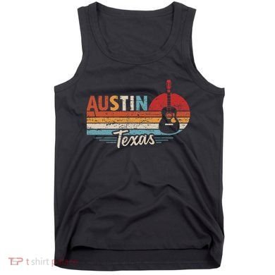 Retro Austin Texas Guitar Music Tank Top