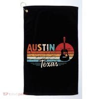 Retro Austin Texas Guitar Music Golf Towel thumb 0