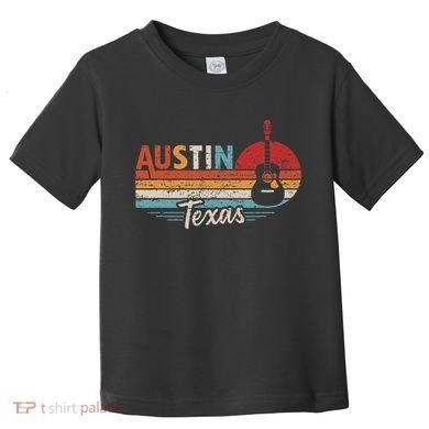 Retro Austin Texas Guitar Music Toddler T-Shirt