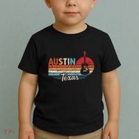 Retro Austin Texas Guitar Music Toddler T-Shirt thumb 2