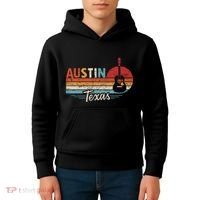 Retro Austin Texas Guitar Music Kids Hoodie thumb 4