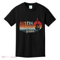Retro Austin Texas Guitar Music Kids T-Shirt thumb 0
