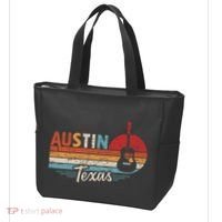 Retro Austin Texas Guitar Music Tote Bag thumb 3