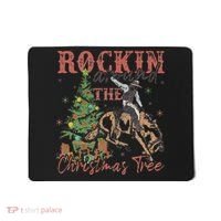 Rockin Around The Christmas Tree Cowboy Western Mousepad thumb 0