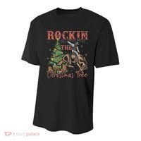 Rockin Around The Christmas Tree Cowboy Western Youth Performance Sprint T-Shirt thumb 0