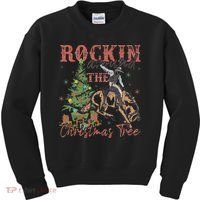 Rockin Around The Christmas Tree Cowboy Western Kids Sweatshirt thumb 0