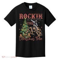 Rockin Around The Christmas Tree Cowboy Western Kids T-Shirt thumb 0