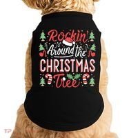 Rockin Around The Christmas Tree Music Note Music Teacher Doggie Tank thumb 0