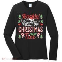 Rockin Around The Christmas Tree Music Note Music Teacher Women's Long Sleeve Shirt thumb 0
