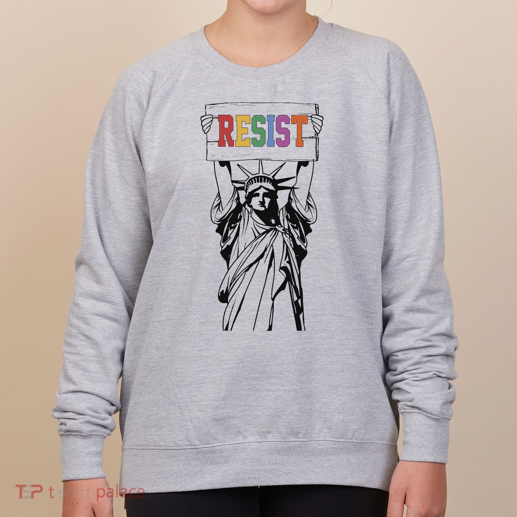 Resist Anti Trump Political Protest Women's Sweatshirt