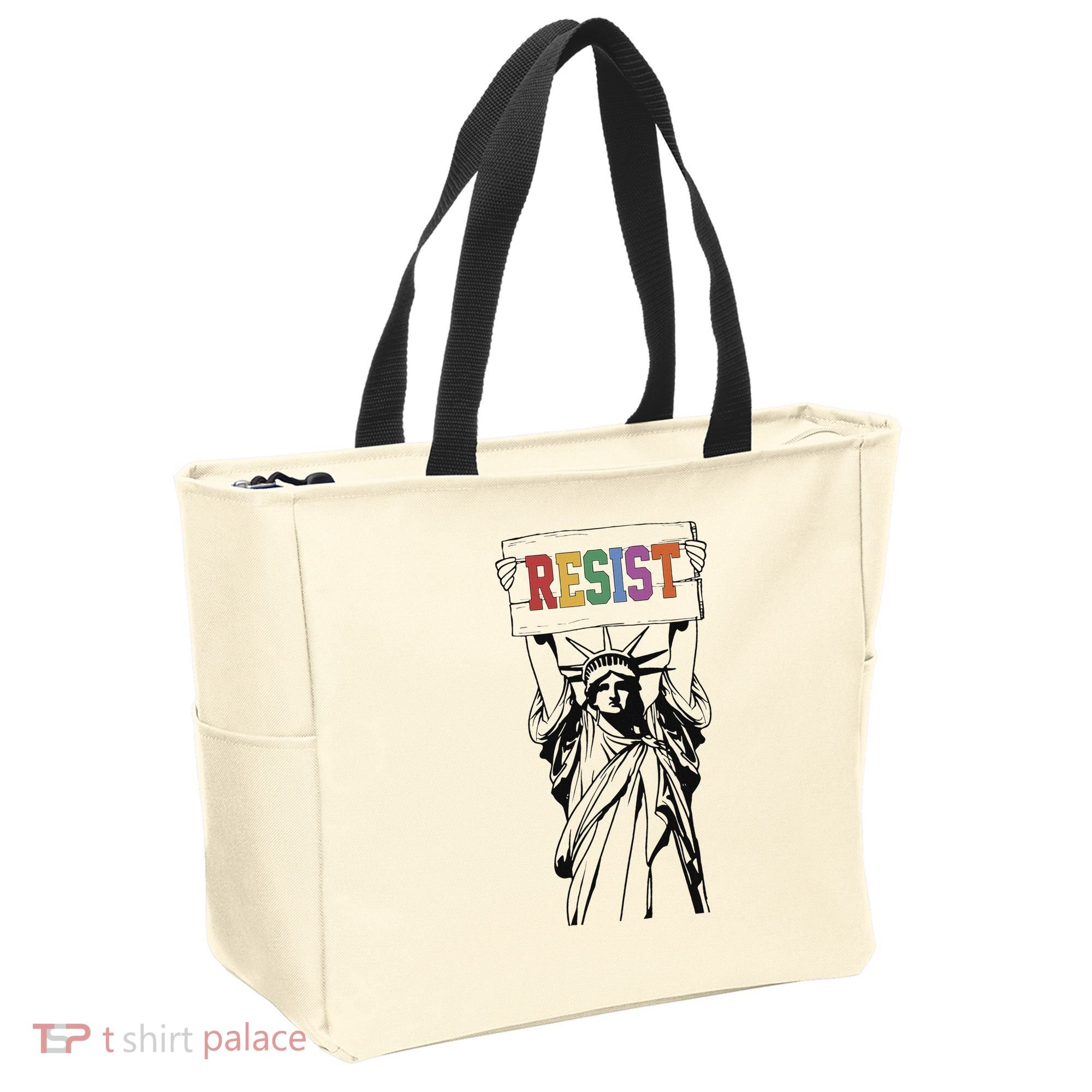 Resist Anti Trump Political Protest Tote Bag