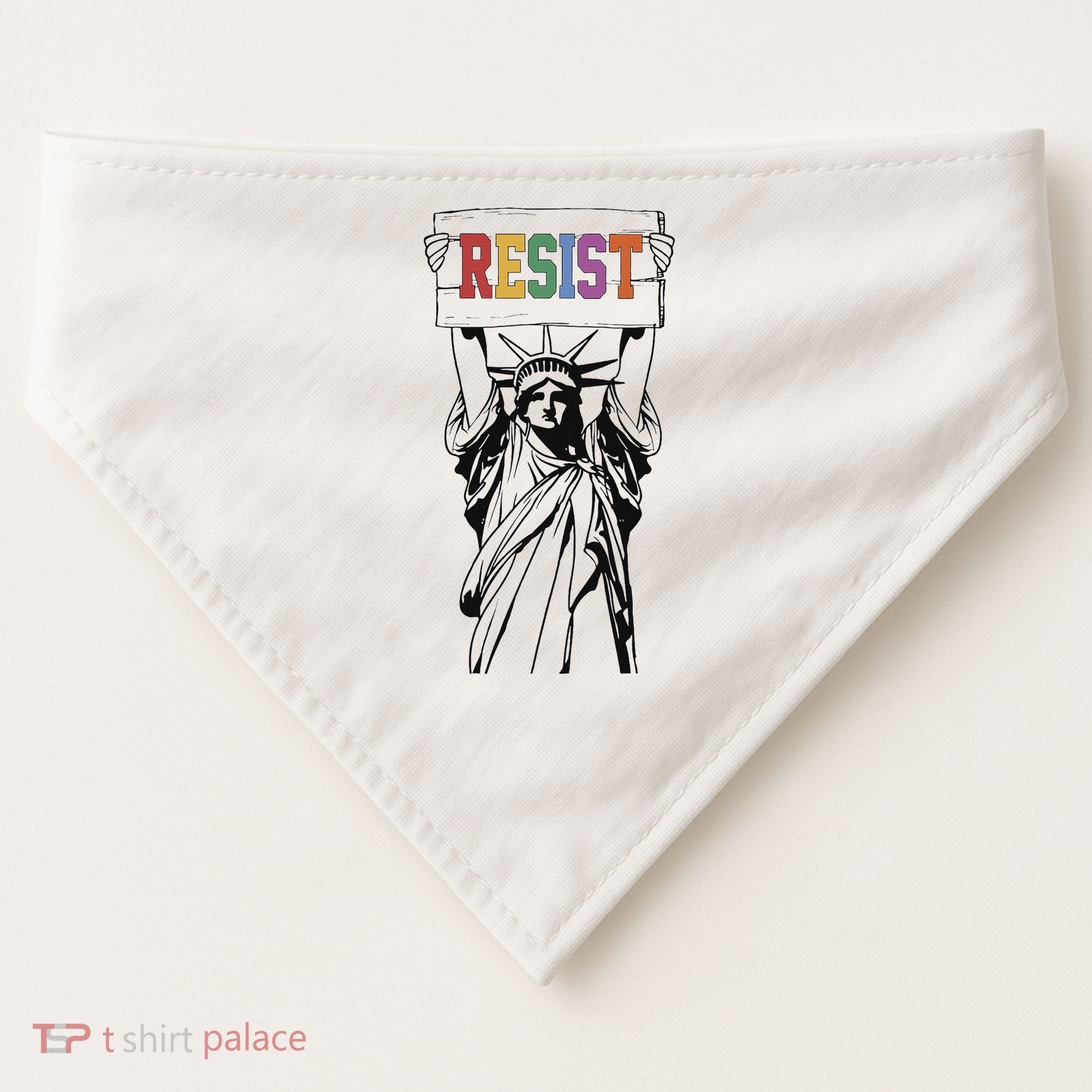 Resist Anti Trump Political Protest USA-Made Doggie Bandana