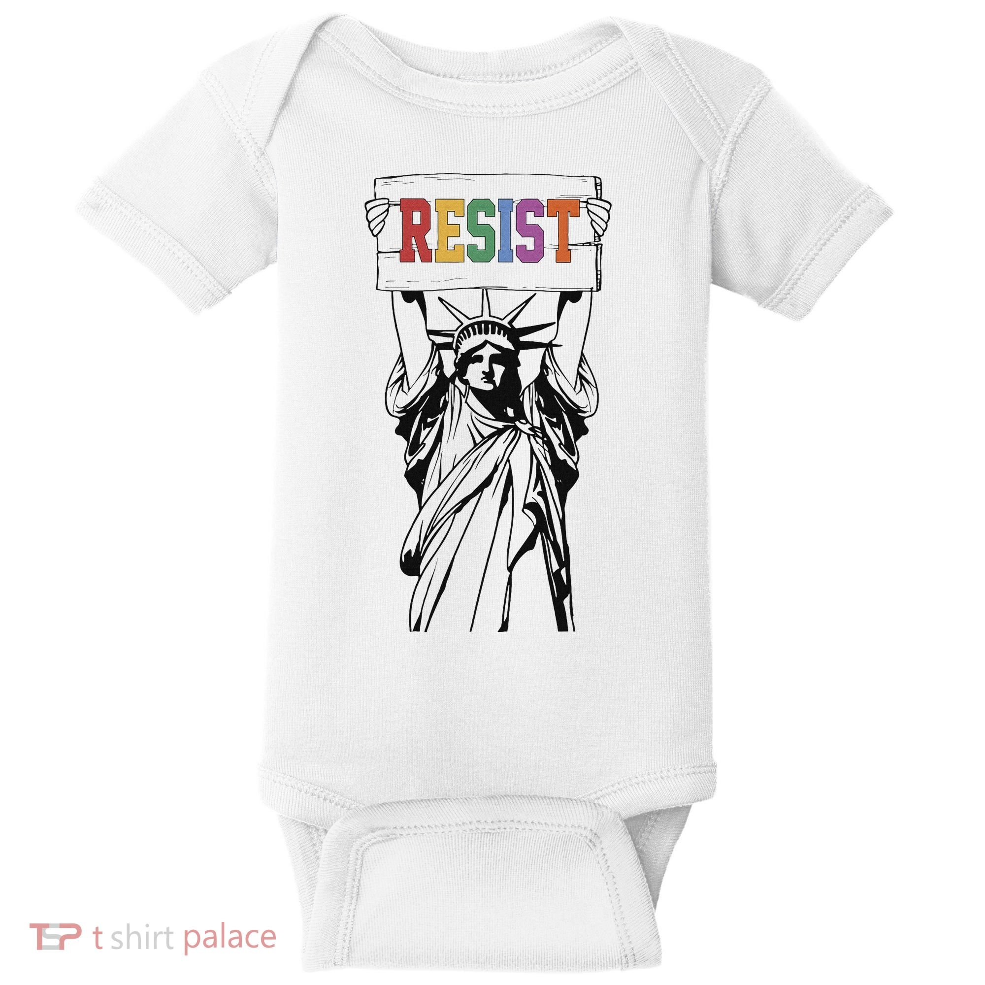 Resist Anti Trump Political Protest Baby Bodysuit