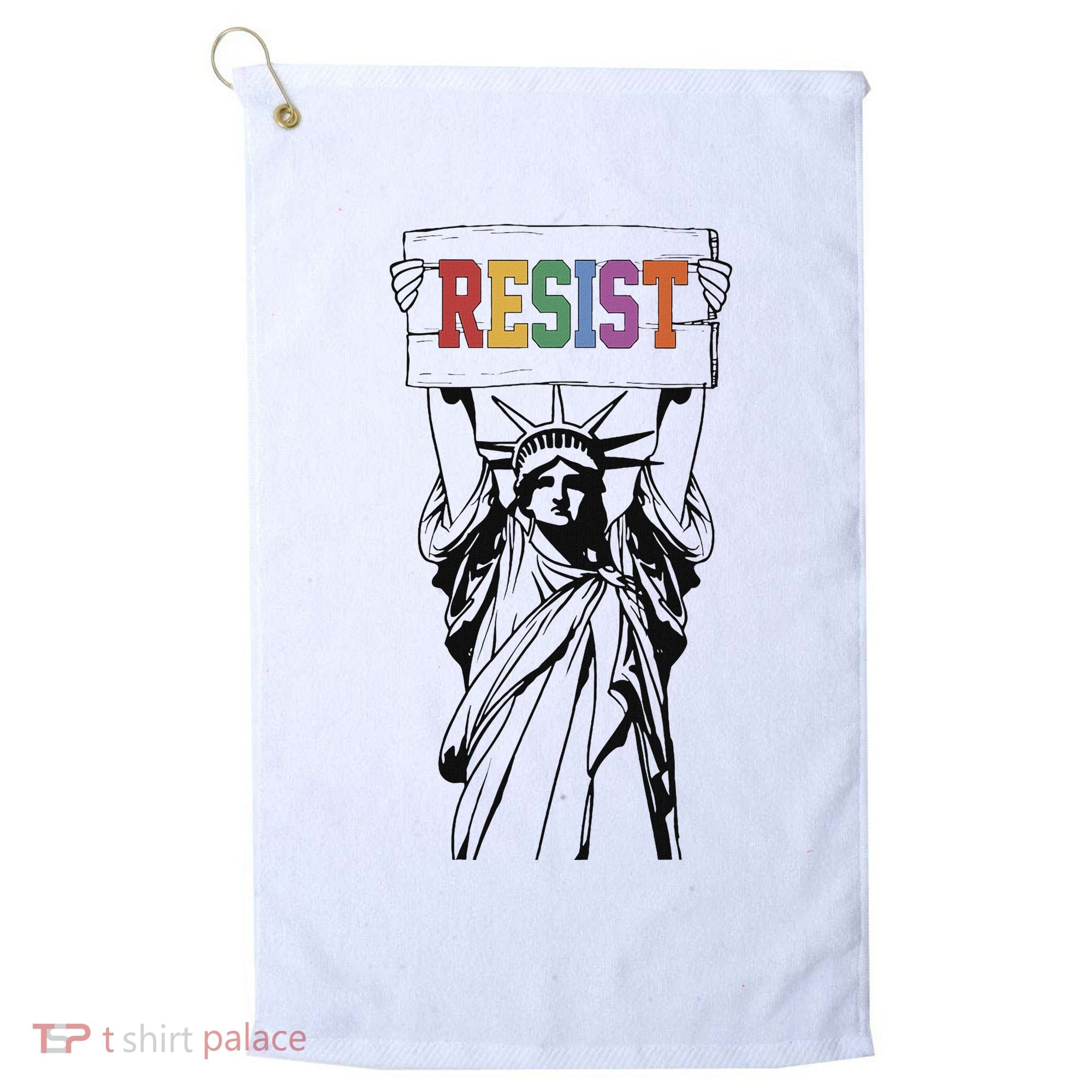 Resist Anti Trump Political Protest Golf Towel