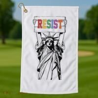 Resist Anti Trump Political Protest Golf Towel thumb 1