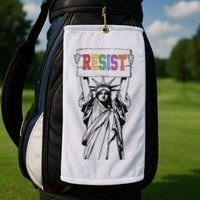 Resist Anti Trump Political Protest Golf Towel thumb 2