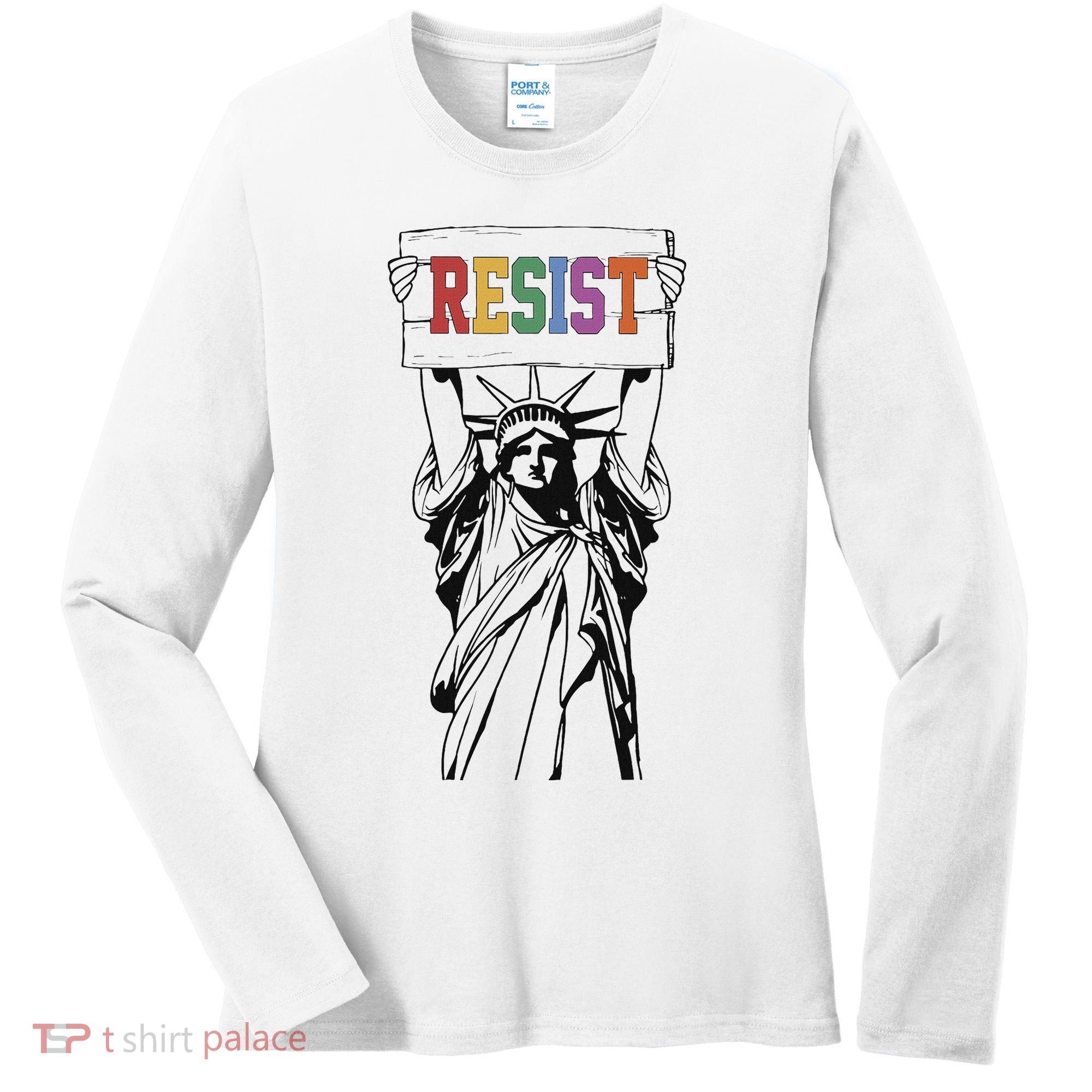 Resist Anti Trump Political Protest Women's Long Sleeve Shirt