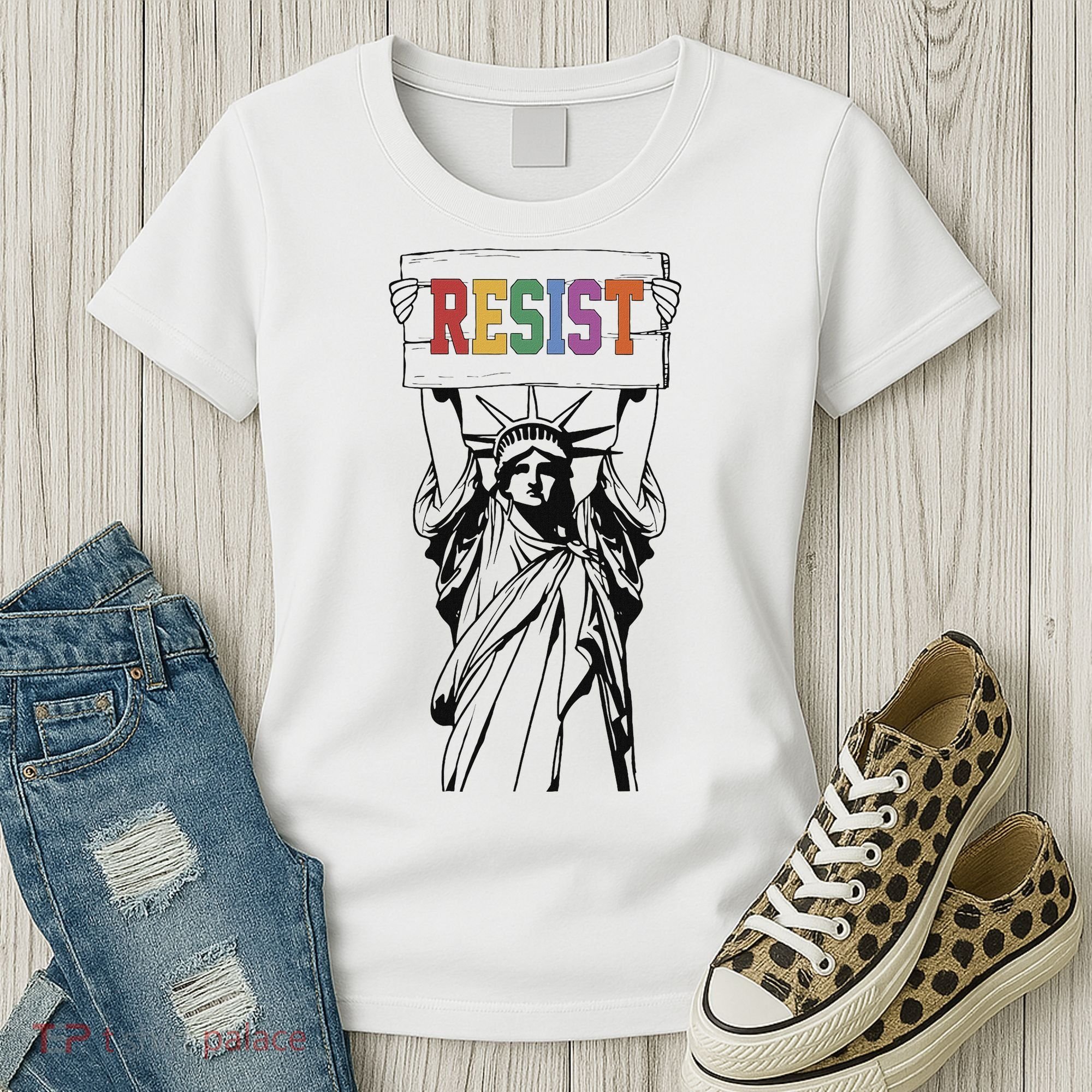Resist Anti Trump Political Protest Women's T-Shirt