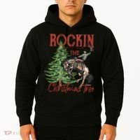 Rocking Around The Christmas Tree Retro Cowboy Christmas Hoodie thumb 2