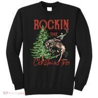 Rocking Around The Christmas Tree Retro Cowboy Christmas Sweatshirt thumb 0