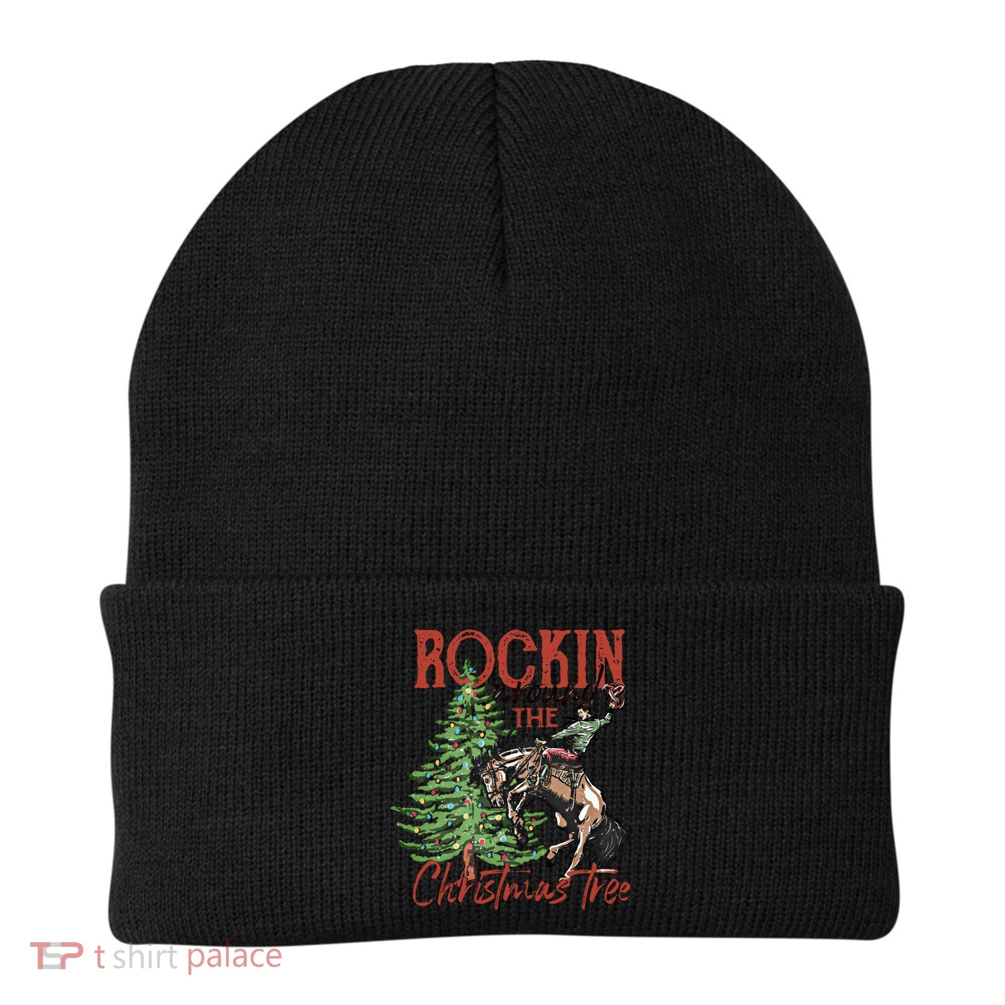 Rocking Around The Christmas Tree Retro Cowboy Christmas Beanie