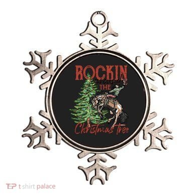 Rocking Around The Christmas Tree Retro Cowboy Christmas Ornament