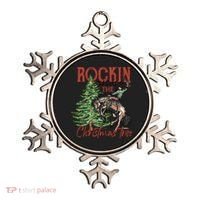 Rocking Around The Christmas Tree Retro Cowboy Christmas Ornament thumb 0