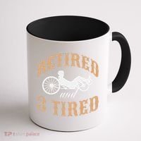 Retired And Three Tired Laidback Biker Retirement Coffee Mug thumb 1