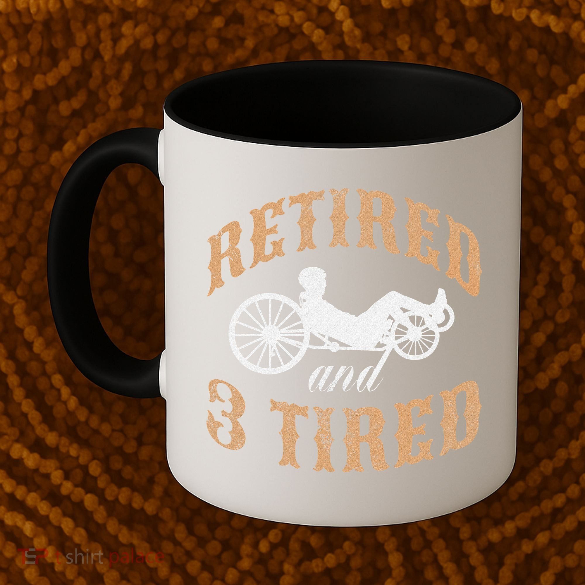 Retired And Three Tired Laidback Biker Retirement Coffee Mug