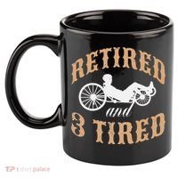 Retired And Three Tired Laidback Biker Retirement 11oz C Handle Ceramic Mug thumb 2