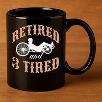 Retired And Three Tired Laidback Biker Retirement 11oz C Handle Ceramic Mug thumb 3