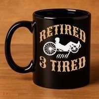 Retired And Three Tired Laidback Biker Retirement 11oz C Handle Ceramic Mug thumb 4