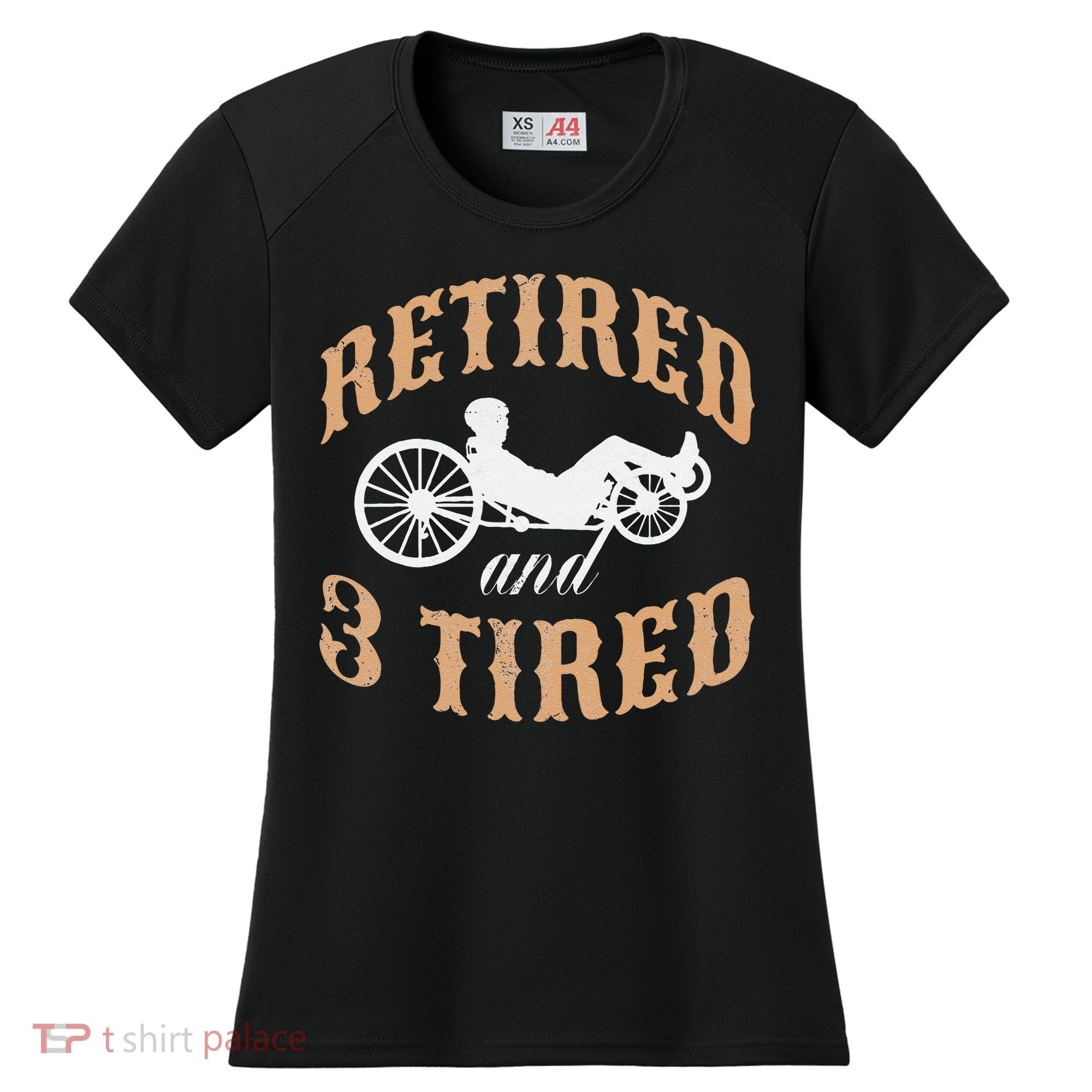 Retired And Three Tired Laidback Biker Retirement Women's Cooling Performance Crew T-Shirt