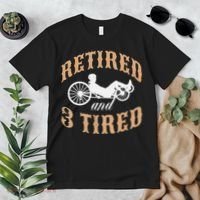 Retired And Three Tired Laidback Biker Retirement Premium T-Shirt thumb 2