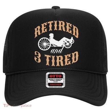 Retired And Three Tired Laidback Biker Retirement Hat
