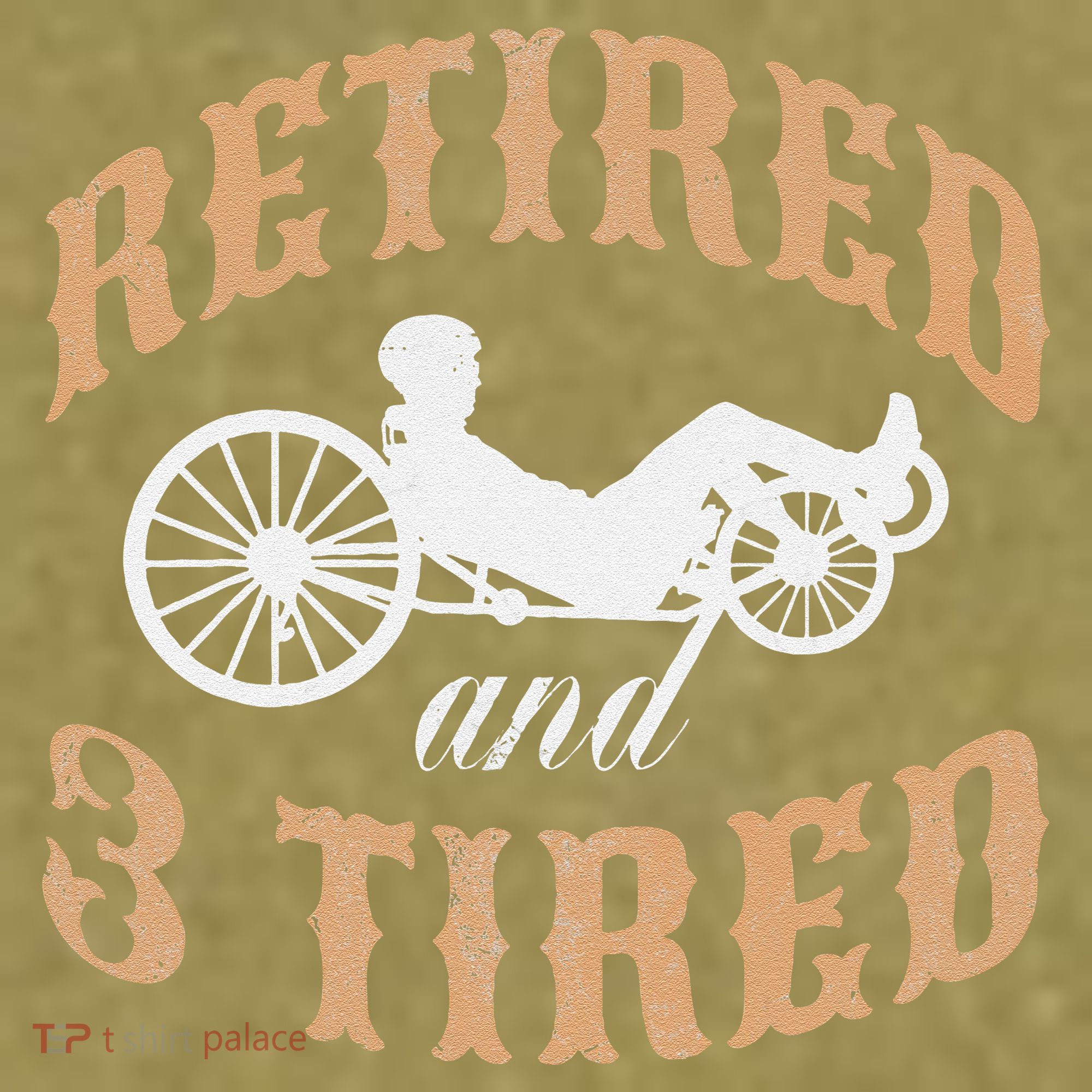 Retired And Three Tired Laidback Biker Retirement Garment-Dyed Women's Muscle Tee