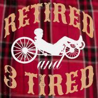 Retired And Three Tired Laidback Biker Retirement Men's Flannel Plaid Pajama Pants thumb 2