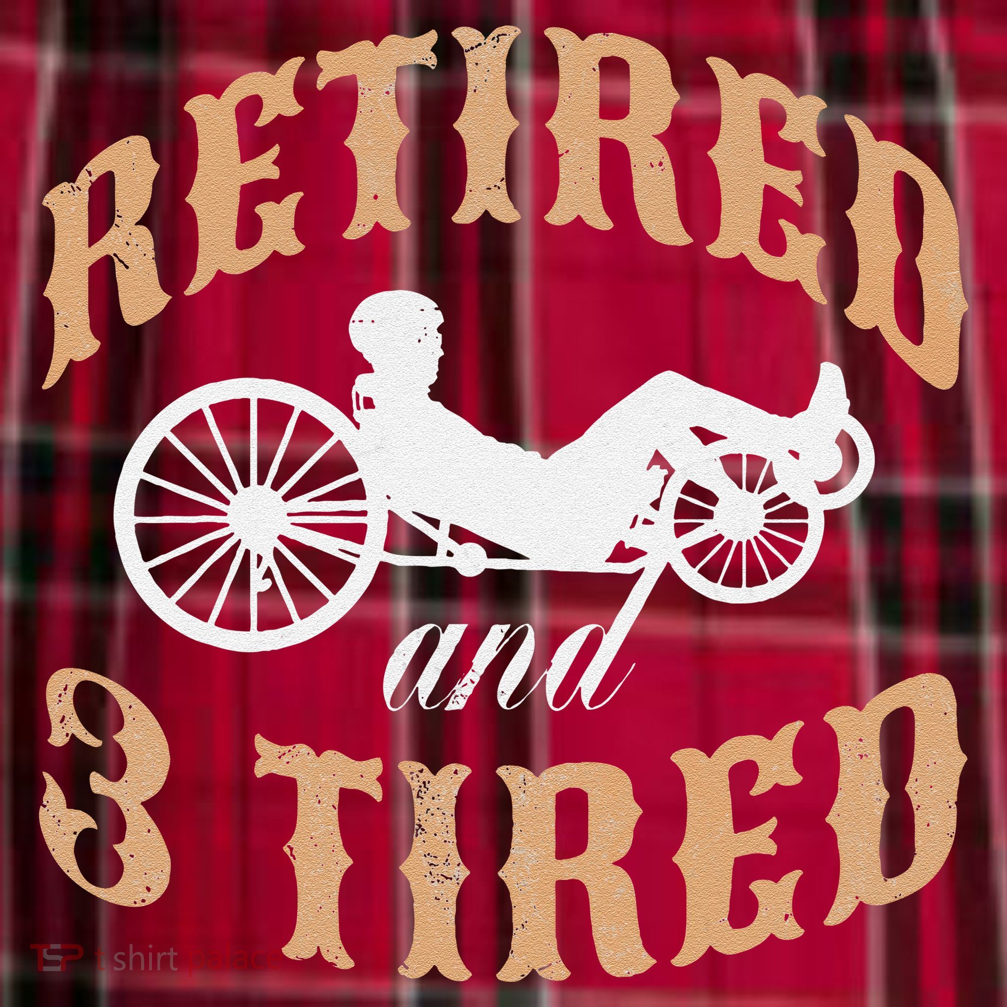 Retired And Three Tired Laidback Biker Retirement Women's Flannel Plaid Pajama Pants