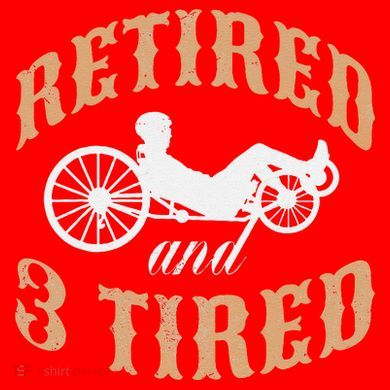 Retired And Three Tired Laidback Biker Retirement Santa Hat