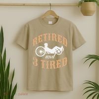 Retired And Three Tired Laidback Biker Retirement T-Shirt thumb 2