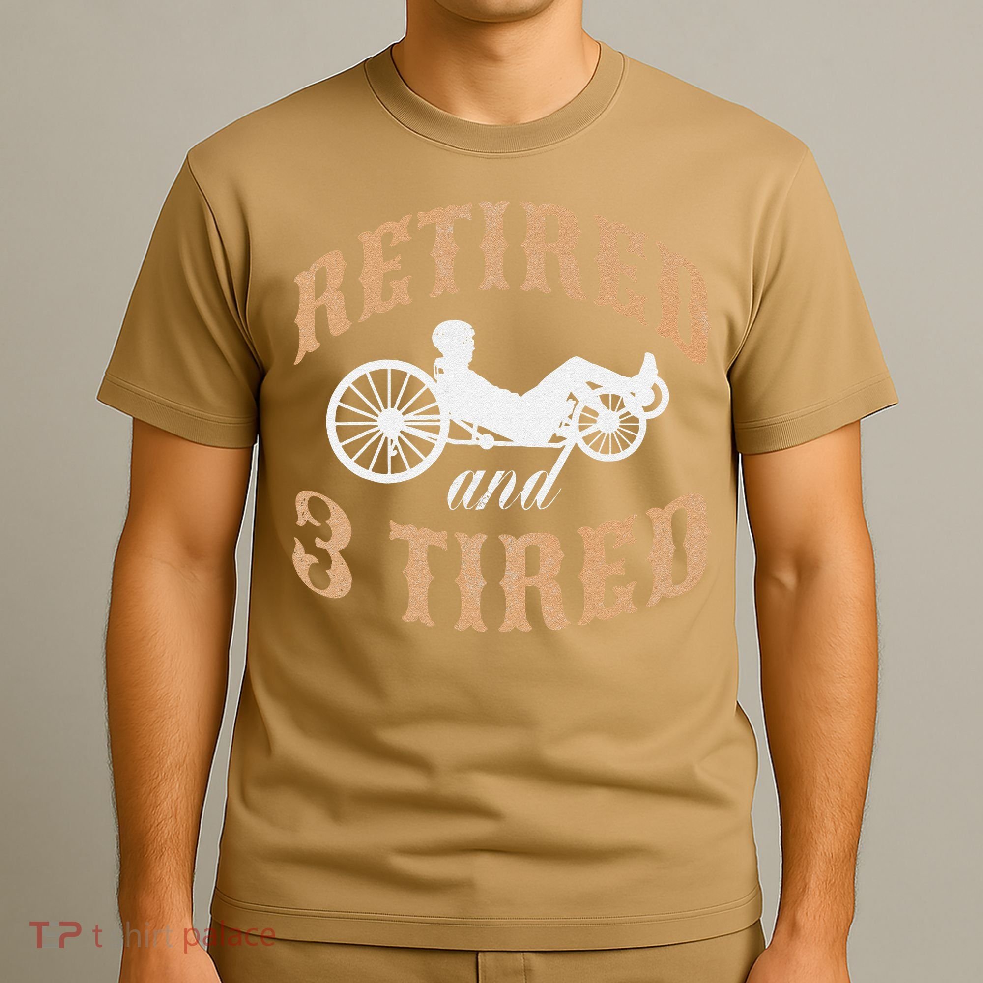 Retired And Three Tired Laidback Biker Retirement T-Shirt