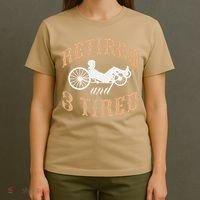 Retired And Three Tired Laidback Biker Retirement T-Shirt thumb 4