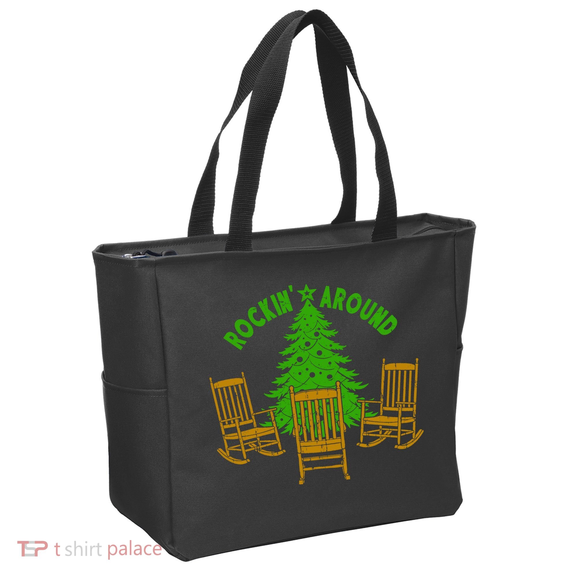 Rockin Around The Christmas Tree Tote Bag