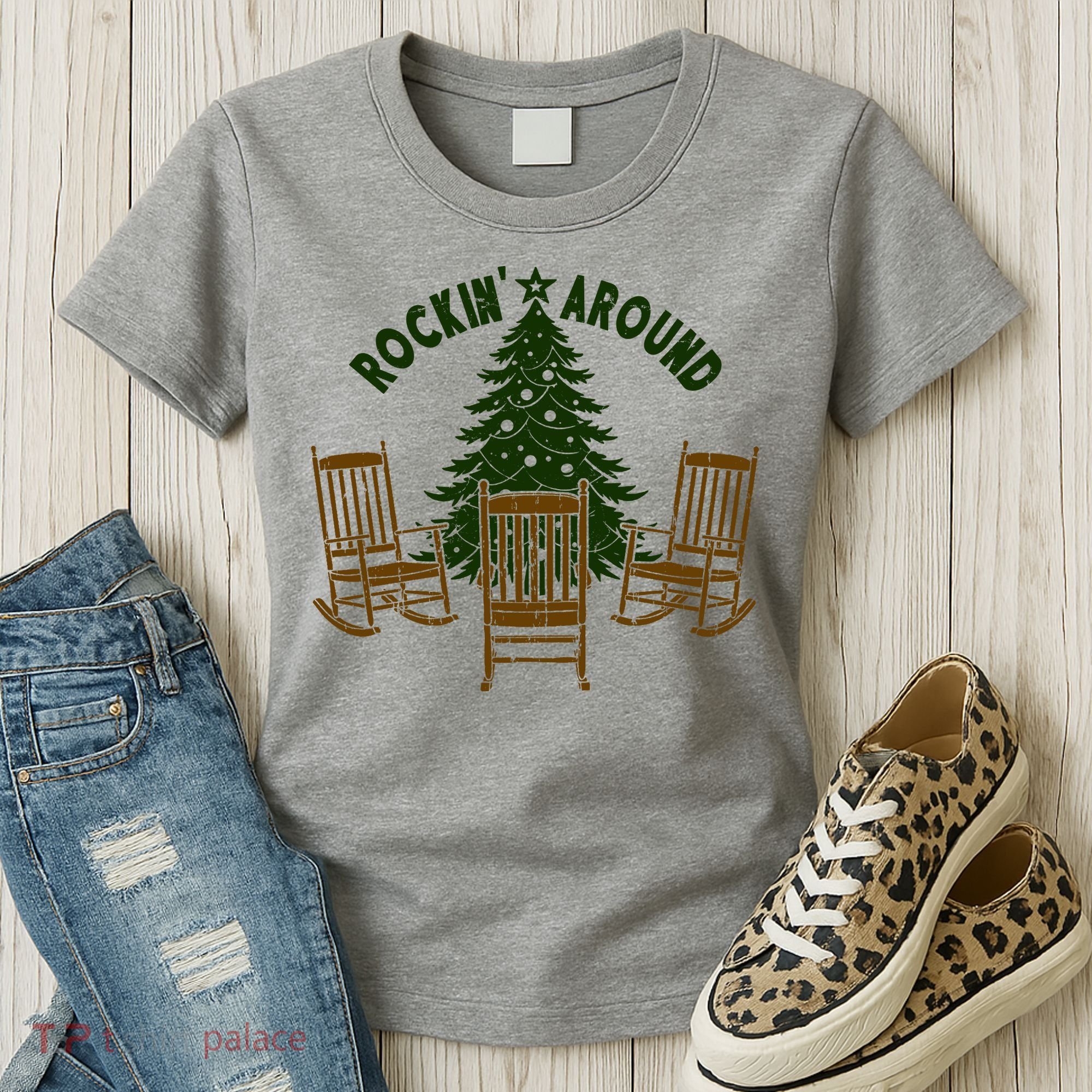 Rockin Around The Christmas Tree Women's T-Shirt