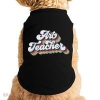 Retro Art Teacher For Artist Teacher Team Menn & Womenn Doggie Tank thumb 0