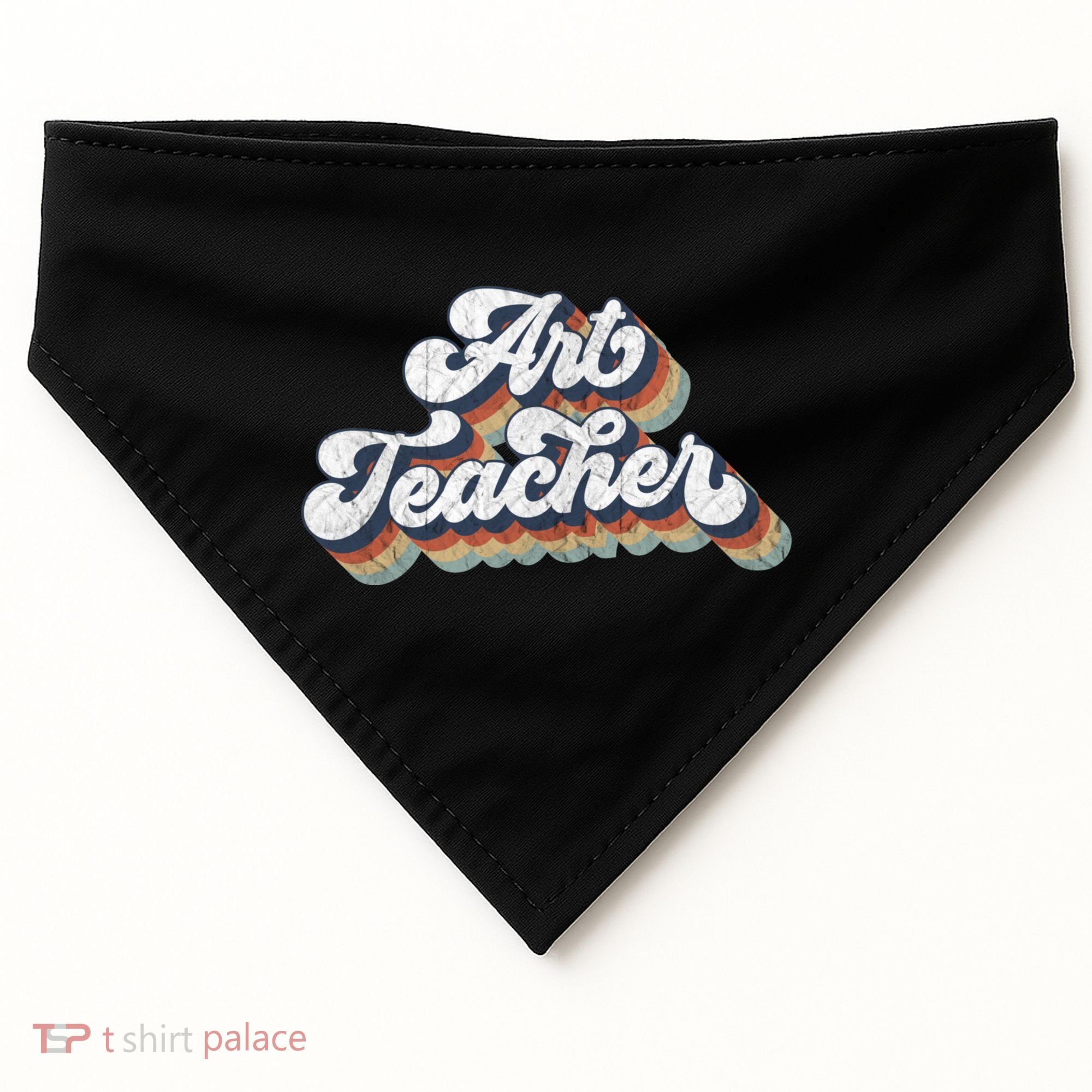 Retro Art Teacher For Artist Teacher Team Menn & Womenn USA-Made Doggie Bandana